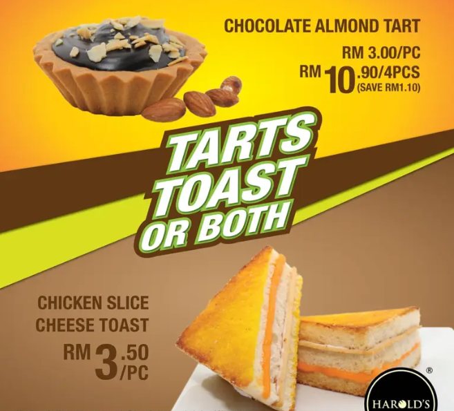 HAROLD’S BREAD TARTS PRICES