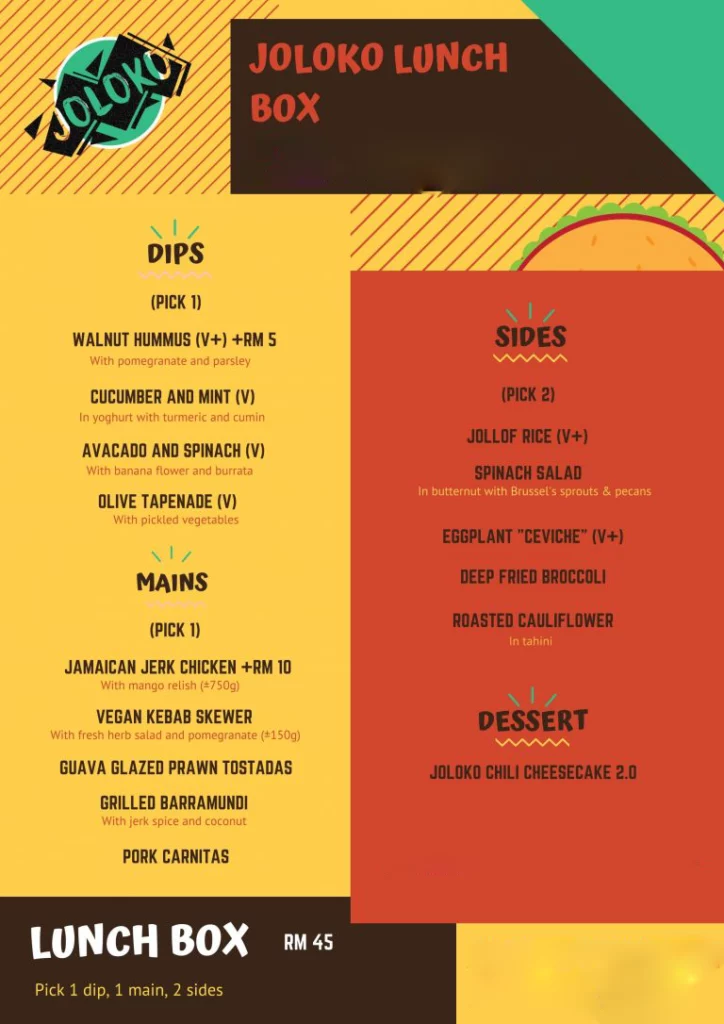 Joloko Menu Malaysia & Prices 