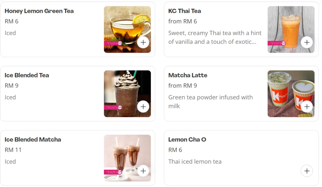 KHAOSAN COFFEE TEA PRICES