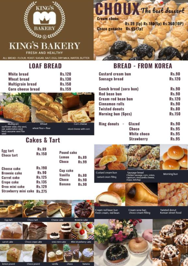 King’s Bakery Menu Malaysia & Prices 