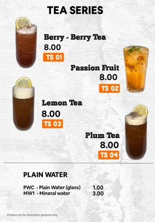 MALAYA GRILL BEVERAGES PRICES