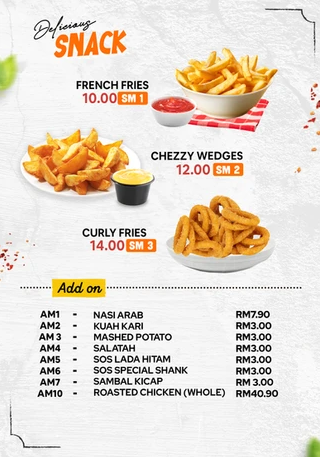 MALAYA GRILL SNACKS PRICES