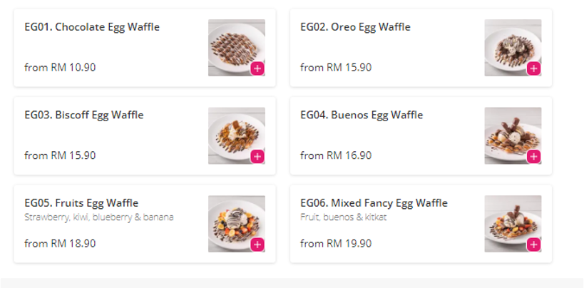 MENU COLD & MELT CAFE EGG WAFFLES PRICES