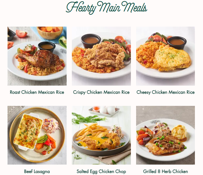 MENU DAVE’S DELI HEARTY MAIN MEALS PRICES