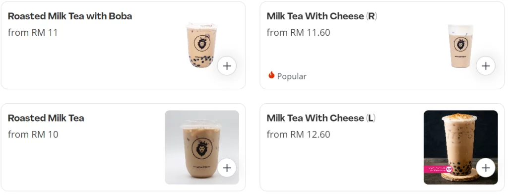 MENU MAJEZ TEA CLASSIC MILK TEA PRICES