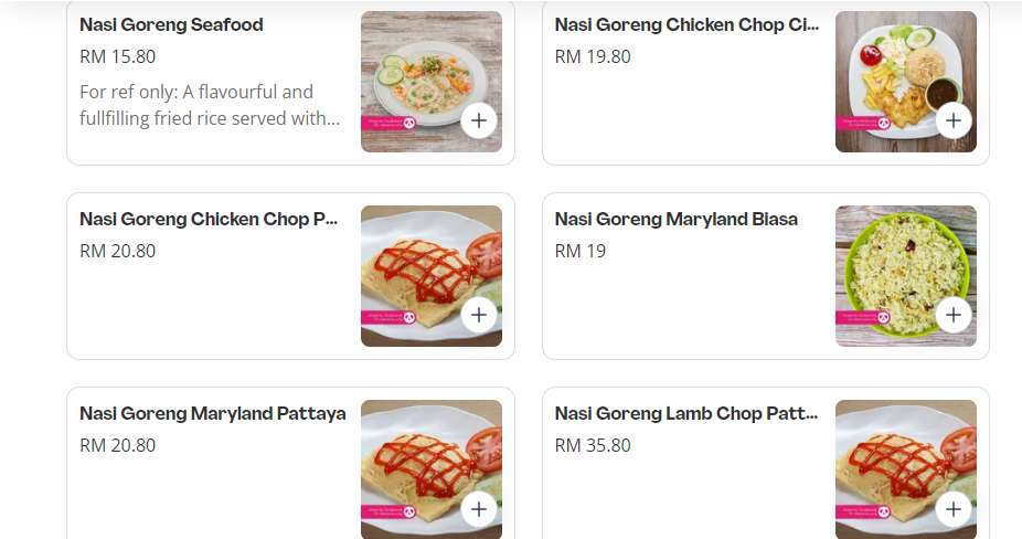 MURNI DISCOVERY NASI GORENG MENU PRICES