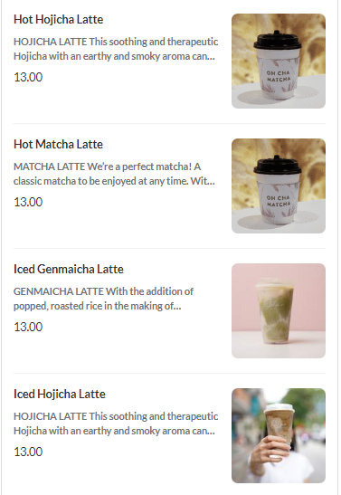 OH CHA MATCHA CLASSIC MATCHA PRICES