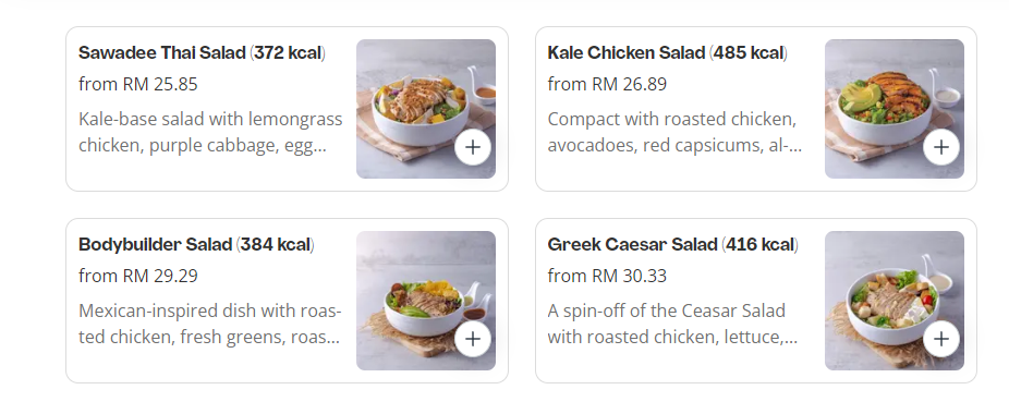 SALAD ATELIER GO-TO SALADS & WRAPS PRICES