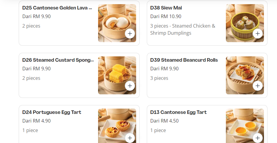 TEA GARDEN DIM SUM PRICES