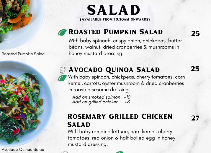 THE DISH ROOM SALAD PRICES