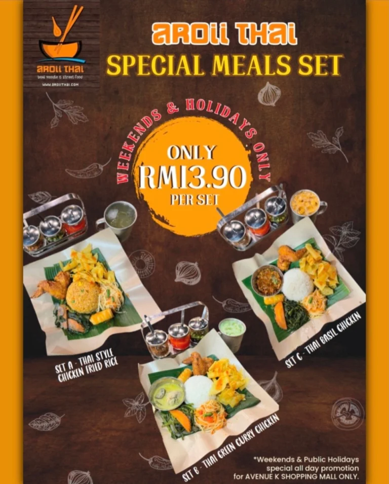 Aroii Thai Menu Malaysia & Prices list updated