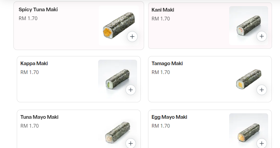 EMPIRE SUSHI MAKI PRICES