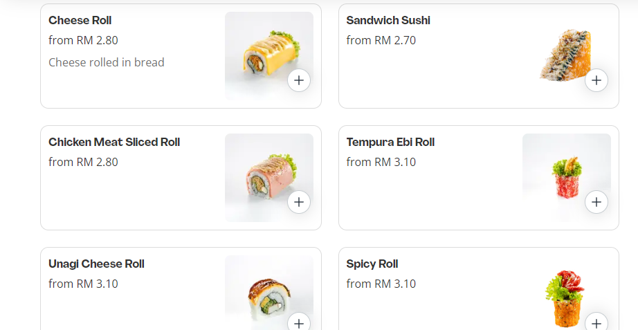 EMPIRE SUSHI ROLL PRICES