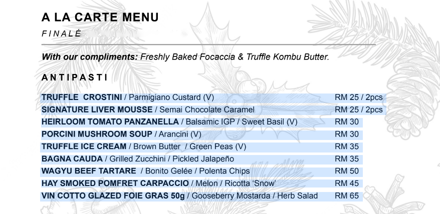 GOODDAM A LA CARTE PRICES