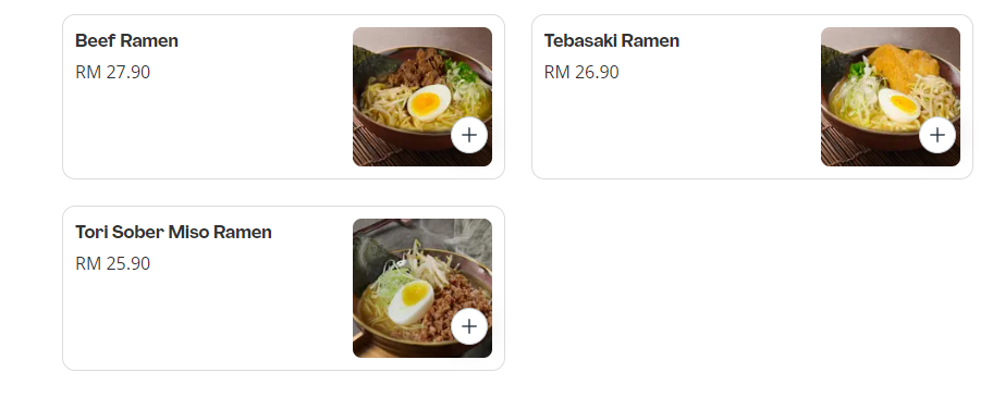 ICHIBAN BOSHI RAMEN MENU PRICES