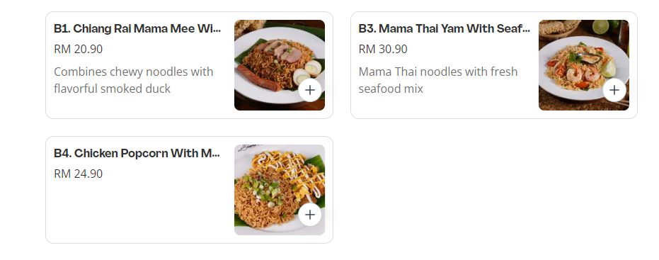 MAMA MEE YAH DRY NOODLES SERIES PRICES