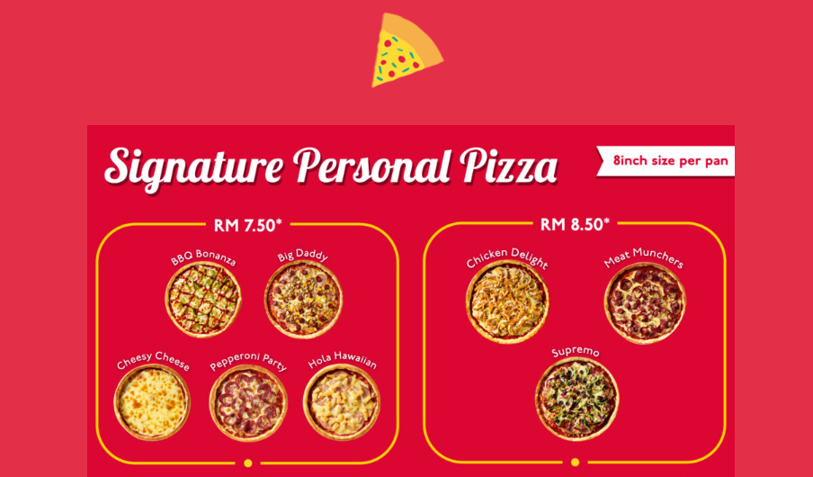 MENU PEZZO FULL PAN PRICES