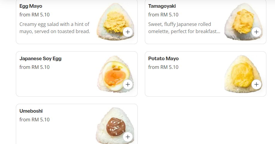 NIKO NIKO ONIGIRI MENU PRICES