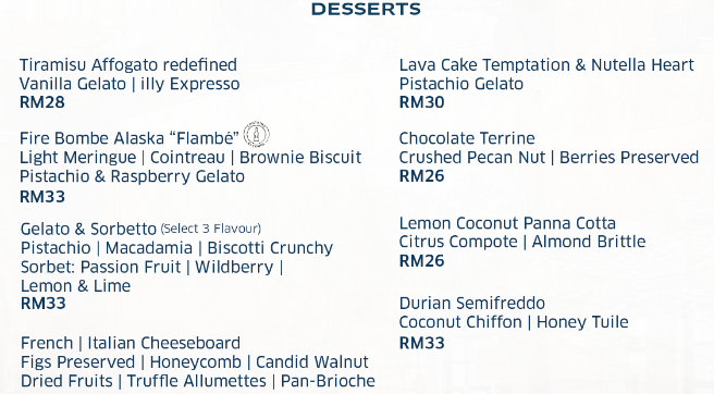 NIZZA DESSERTS PRICES