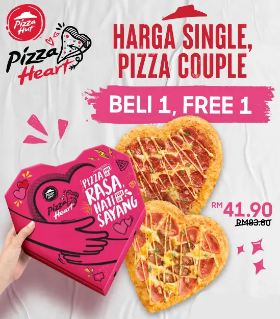 PIZZA HUT HEART PIZZAS MENU WITH PRICES