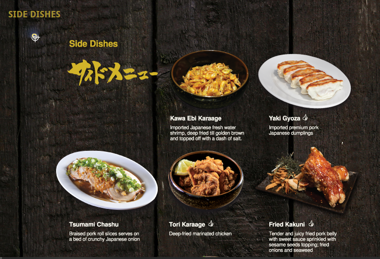 RAMEN BANKARA SIDES PRICES