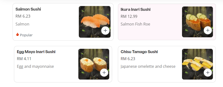 SAKAE SUSHI NIGIRI SUSHI PRICES