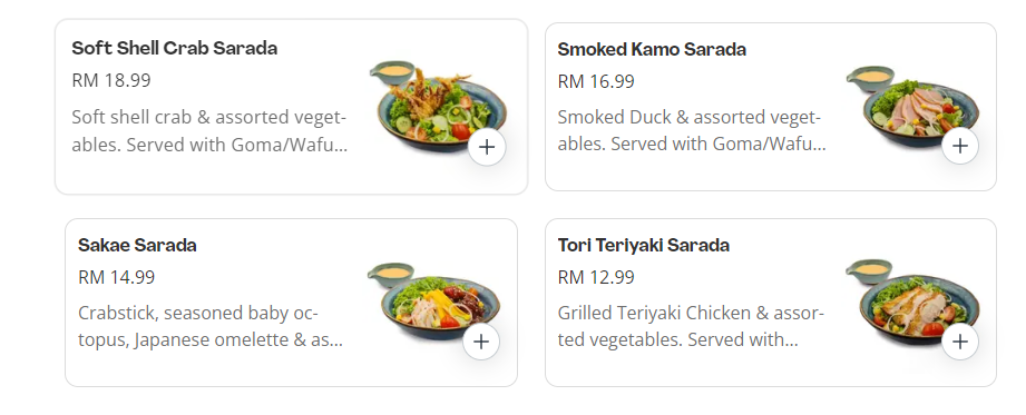 SAKAE SUSHI SALAD PRICES