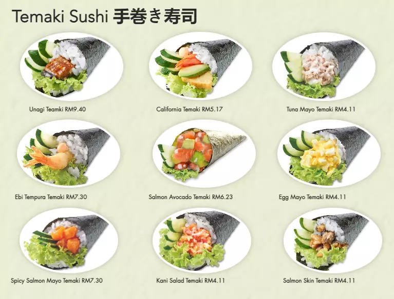 SAKAE SUSHI TEMAKI SUSHI PRICES