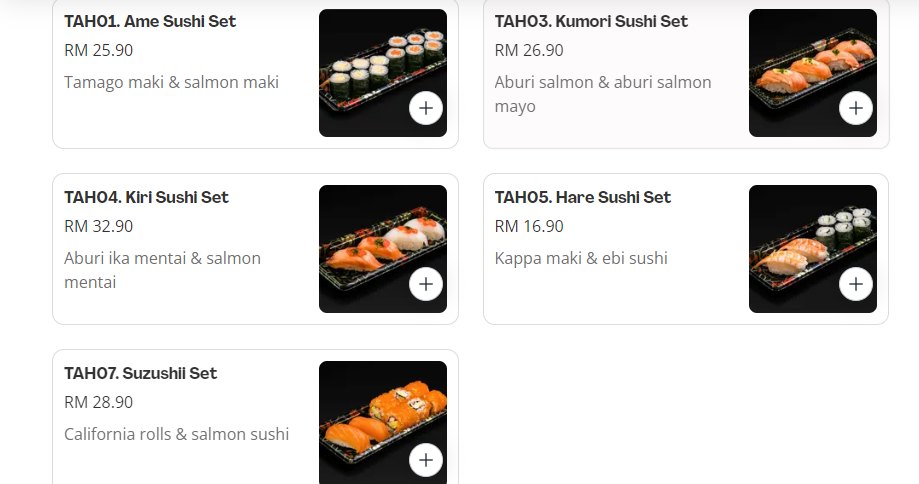 SHUNKA SUSHI MENU WITH PRICES