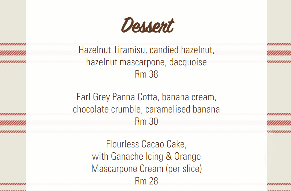 STRATO DESSERTS PRICES