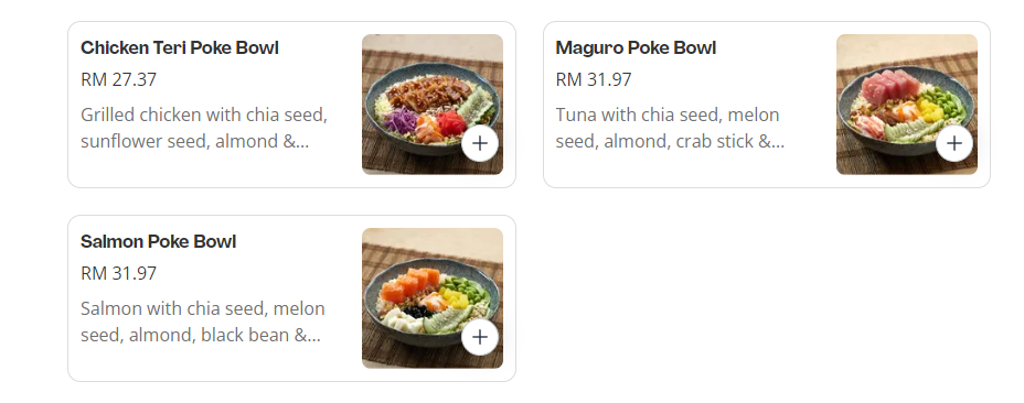 SUSHI TEI POKE BOWL PRICES