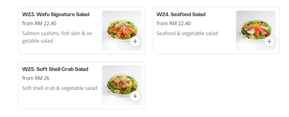 SUSHI WAFU SALAD PRICES