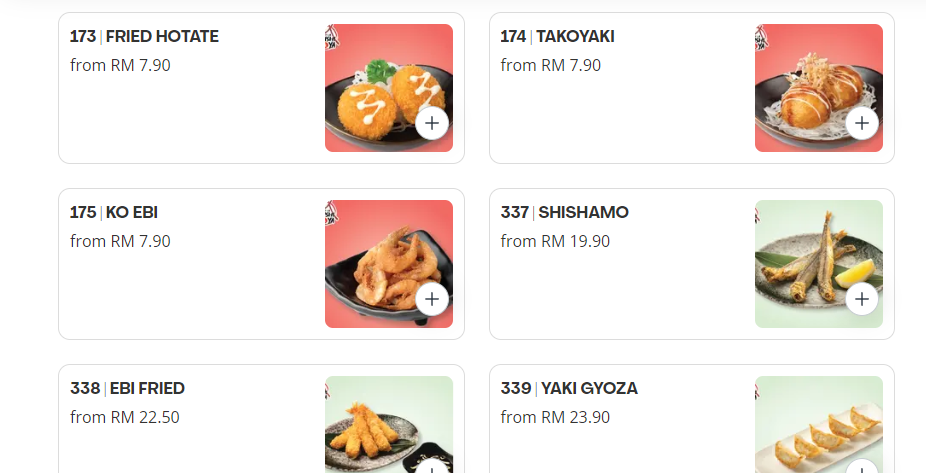 SUSHI YA AGEMONO PRICES