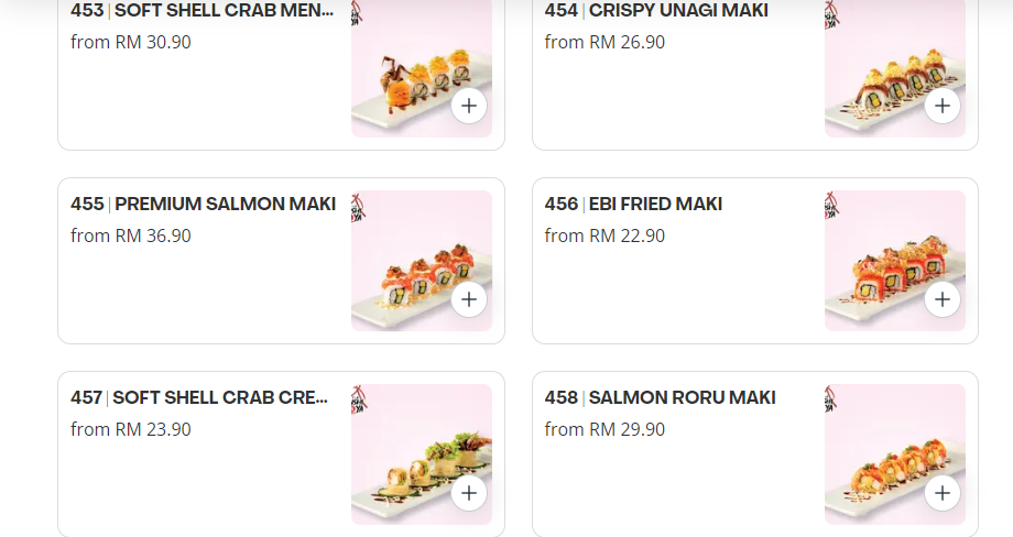 SUSHI YA PREMIUM MAKI PRICES