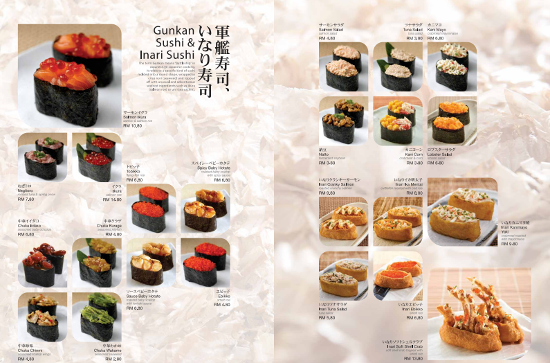 SUSHI ZANMAI GUNKAN SUSHI & INARI SUSHI PRICES