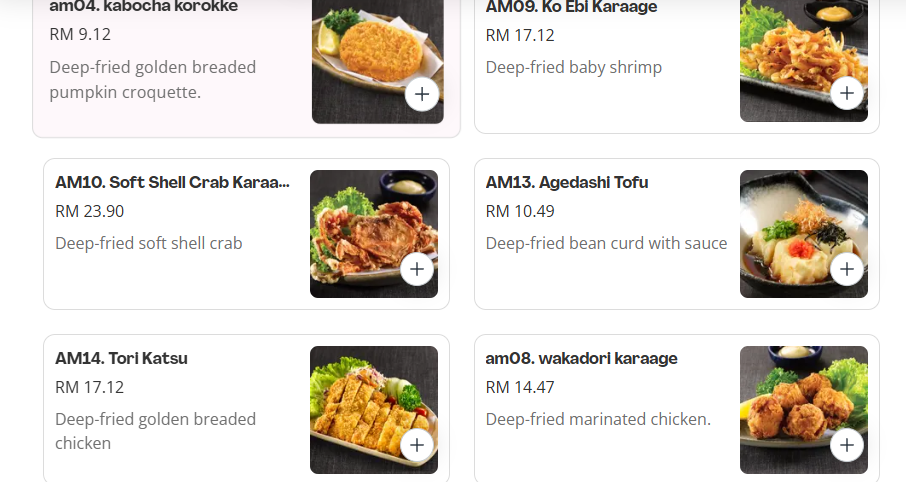 Azuma Sushi Tempura & Agemono Menu Prices