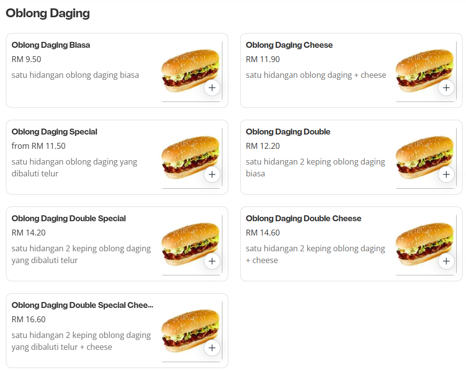 Backyard Burger Oblong Daging Menu Prices