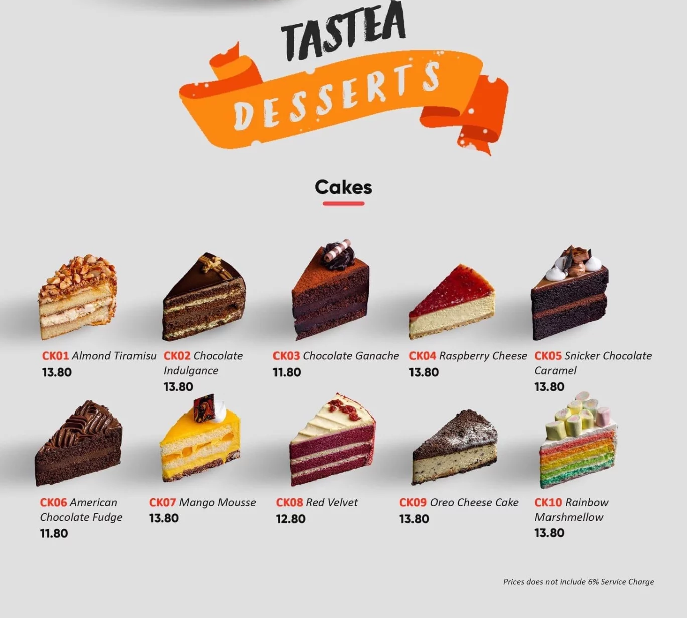 Big Tas Tea Desserts Menu Prices