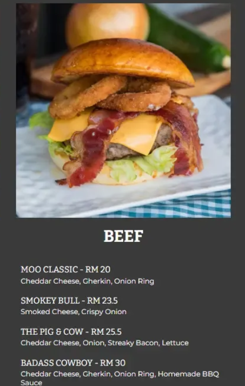 Burgertory Beef Menu Prices