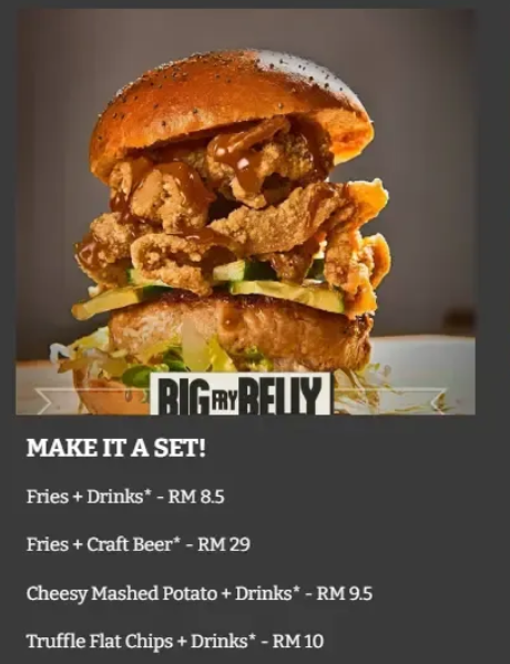 Burgertory Make it a set Menu Prices