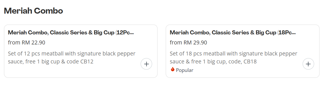 Debob Cheezy Meatball Meriah Combo Menu Prices