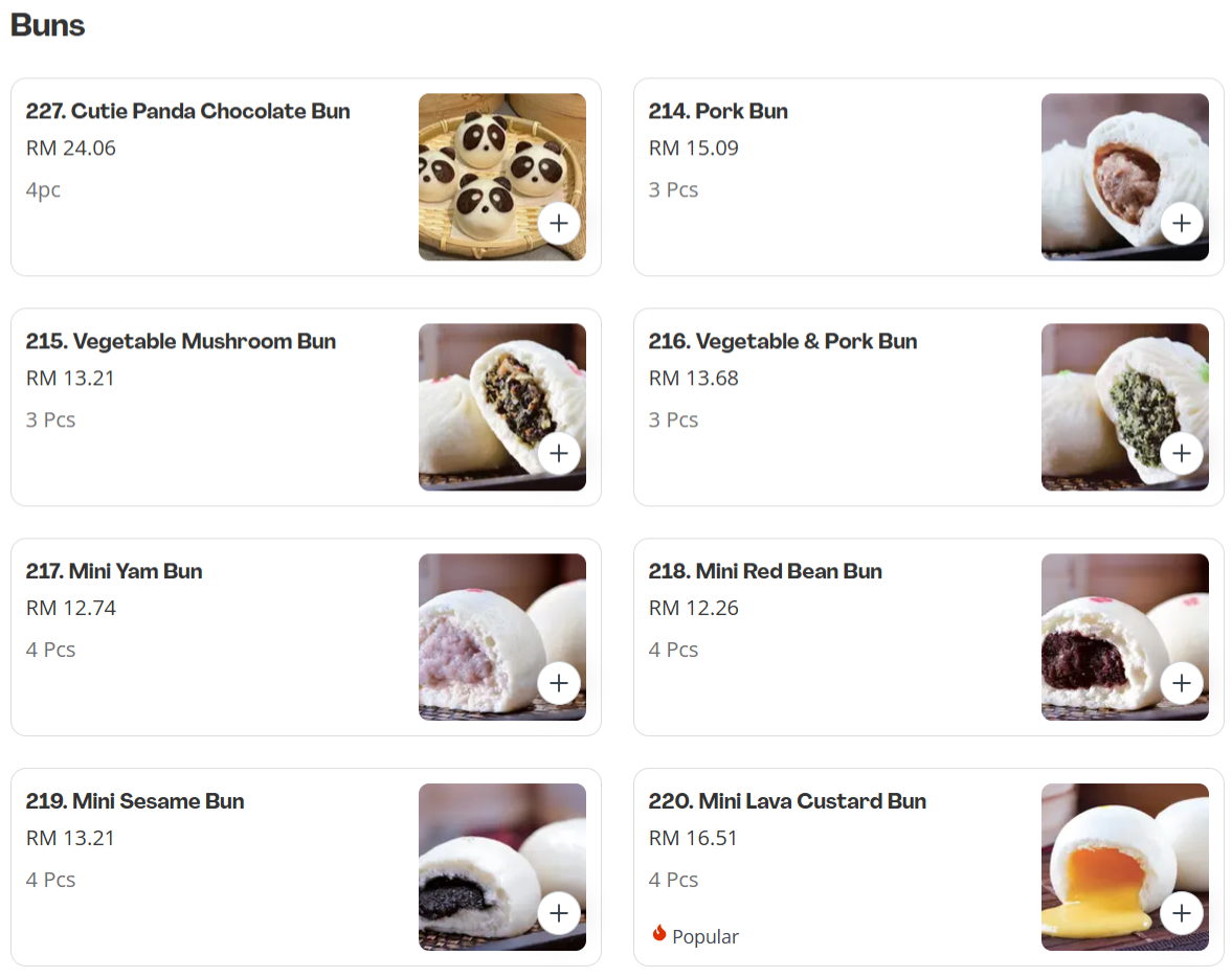 Din Tai Fung Buns Prices