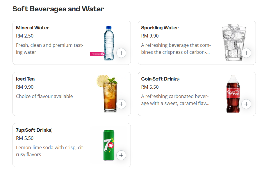 Dipndip Soft Beverages and Water Prices