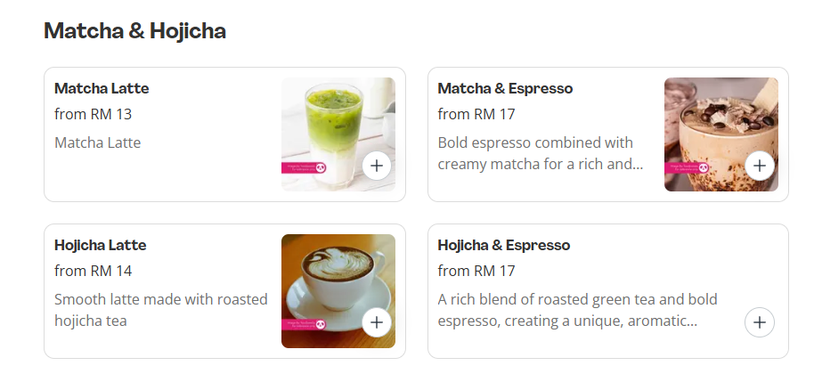 Feeka Matcha & Hojicha Prices