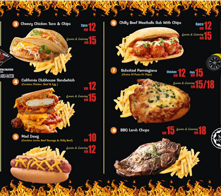 Flaming Wheel Burgers Menu Prices