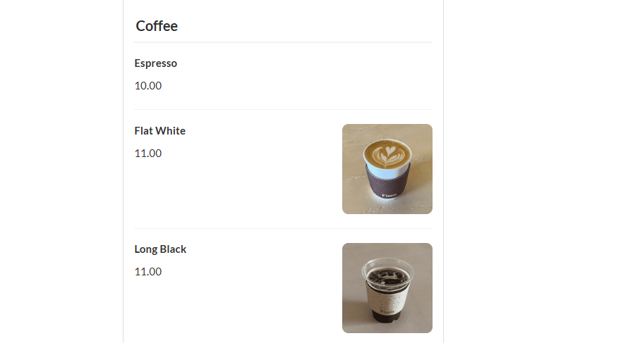 Flaon Coffee Prices