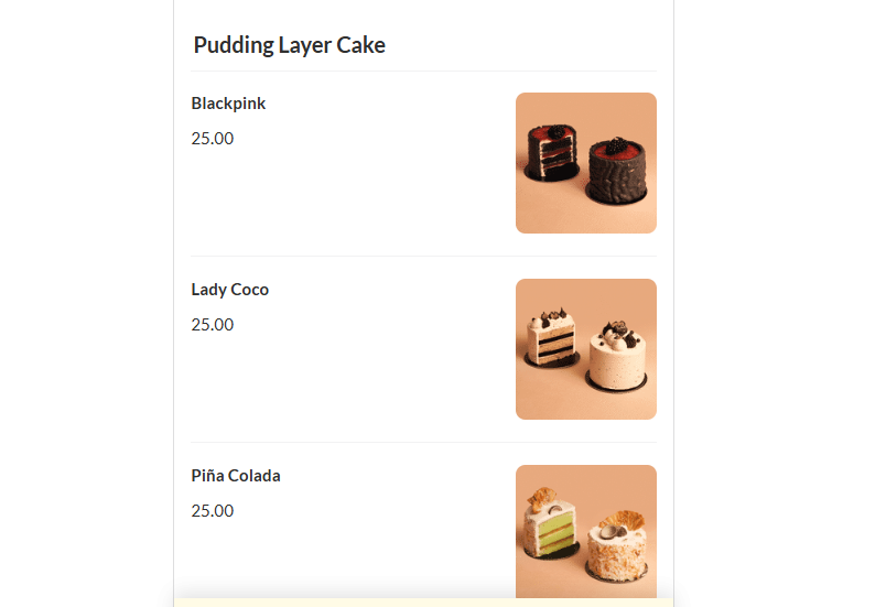 Flaon Pudding Layer Cake Prices