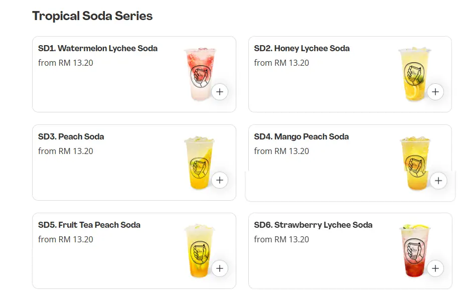 GTEA Tropical Soda Series Prices