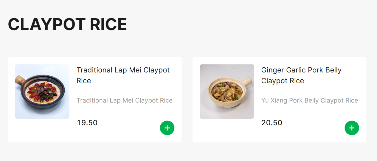 Go Noodle House Claypot Rice Prices