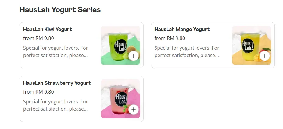 Haus Lah HausLah Yogurt Series Prices